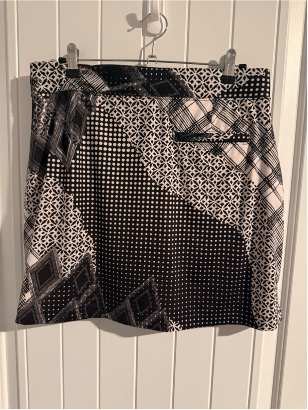 Callaway Golf Black & Ivory Geometric Print Skort Golf Tennis Pickleball